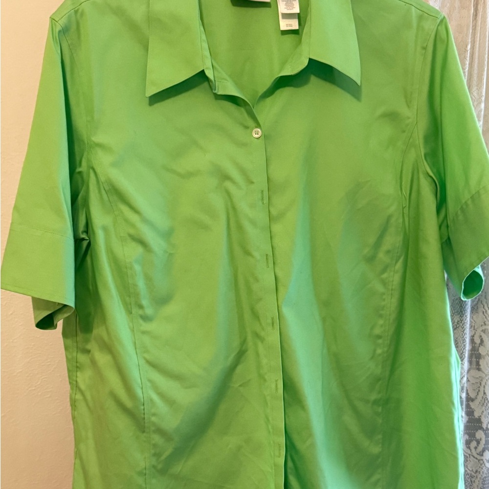 Liz Claiborne Woman Lime Green Blouse